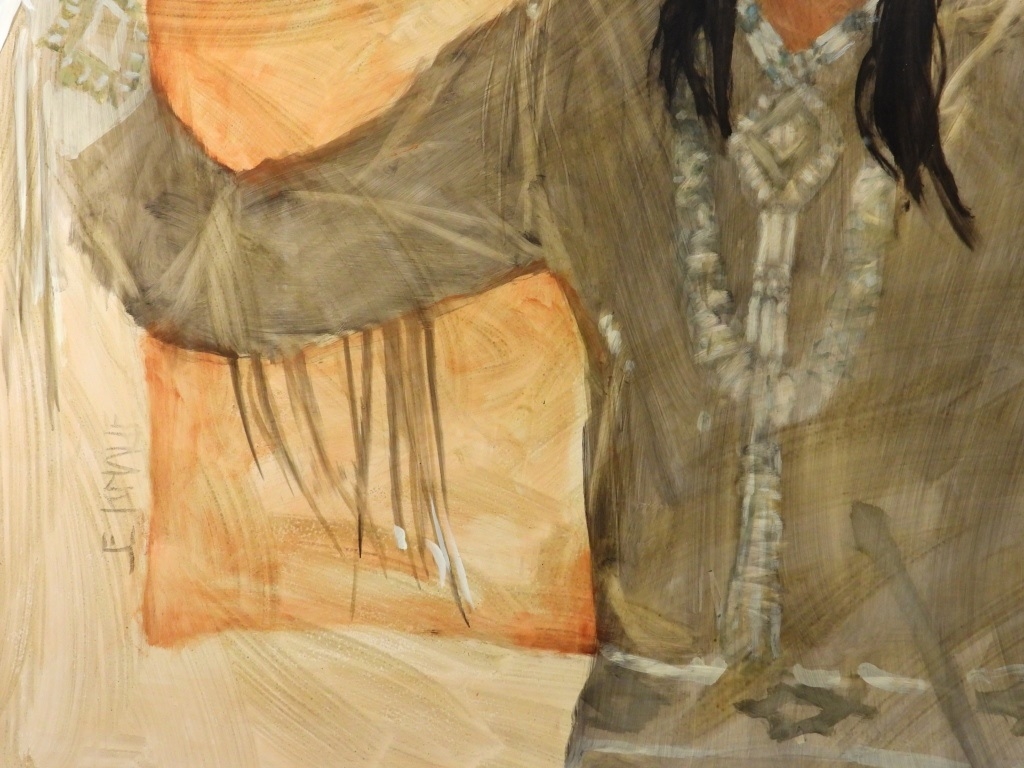 J.E. Knauf | J. E. Knauf Native American Portrait Painting | MutualArt