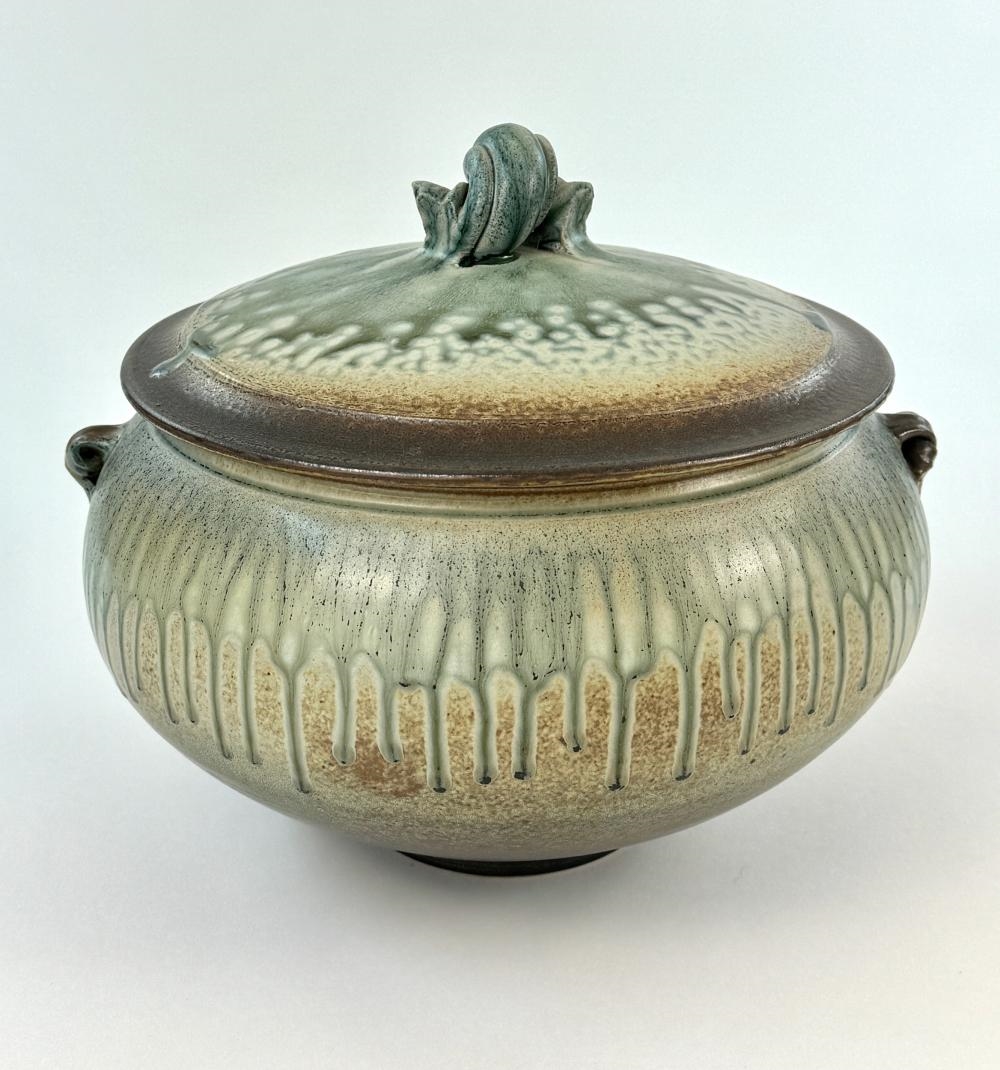Artwork by Michael Frasca, Pair of Wood Ash Glazed Tureens by Michael Frasca, Made of Wood