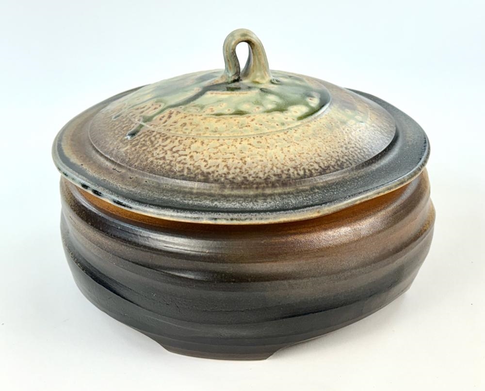 Artwork by Michael Frasca, Pair of Wood Ash Glazed Tureens by Michael Frasca, Made of Wood