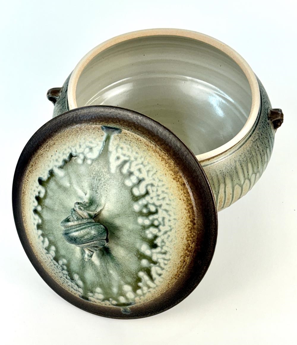 Artwork by Michael Frasca, Pair of Wood Ash Glazed Tureens by Michael Frasca, Made of Wood