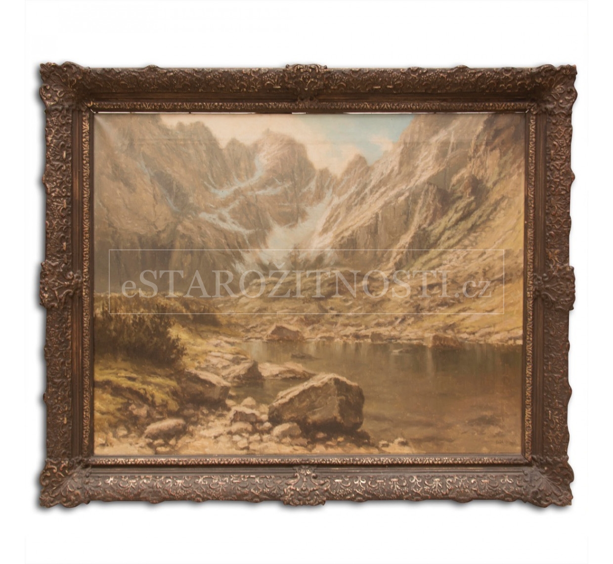 Artwork by Ludek Pesek, Tatranská krajina, Made of oil on canvas