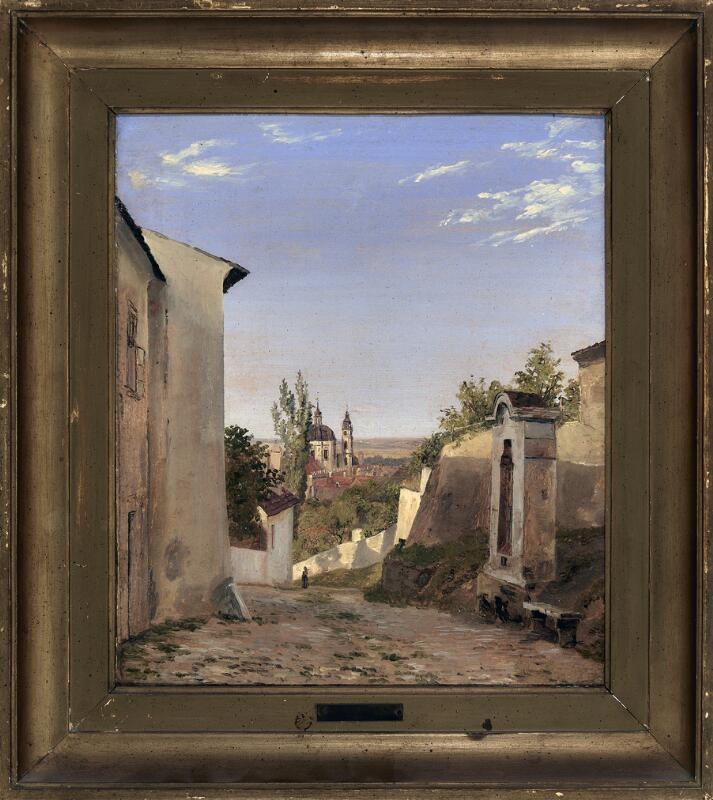 Thorald Laessøe | View from an Italian street with a view towards a ...