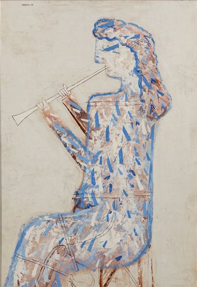 Figura che suona il flauto , 1976 by Gustavo Foppiani, 1976