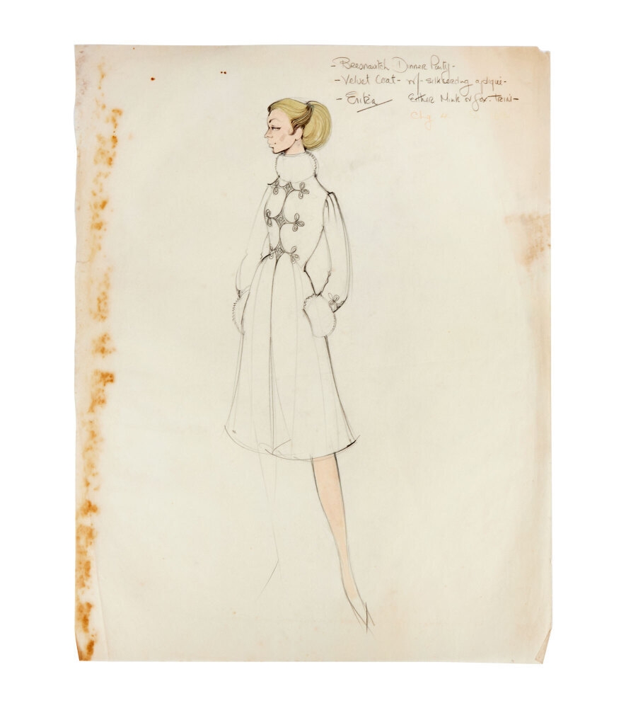 Artwork by John Furniss, The Kremlin Letter | John Furniss Original Costume Designs (B), , , An assortment of nineteen original costume sketches designed by John Furniss for The Kremlin Letter (Twentieth Century Fox, 1970), Made of charcoal