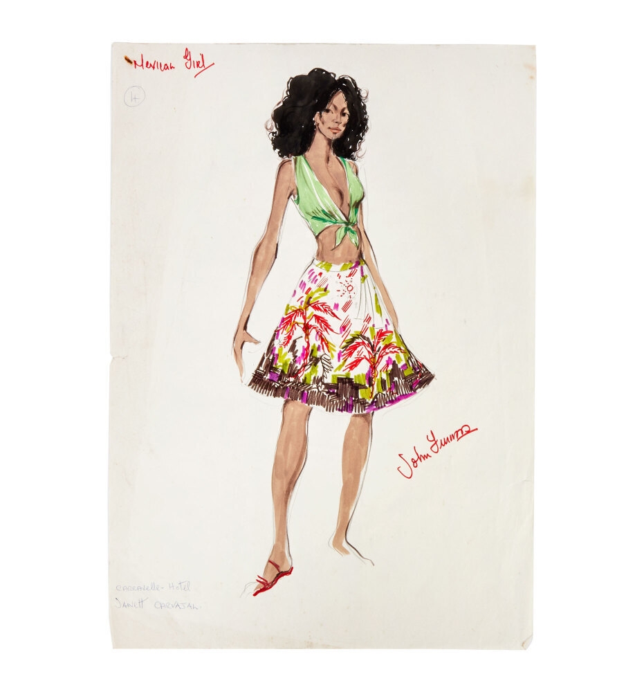 Artwork by John Furniss, The Kremlin Letter | John Furniss Original Costume Designs (B), , , An assortment of nineteen original costume sketches designed by John Furniss for The Kremlin Letter (Twentieth Century Fox, 1970), Made of charcoal