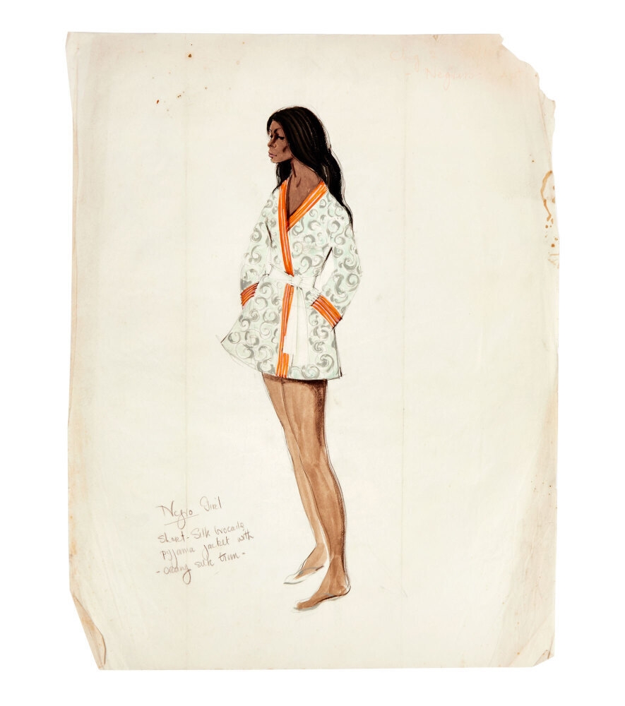 Artwork by John Furniss, The Kremlin Letter | John Furniss Original Costume Designs (B), , , An assortment of nineteen original costume sketches designed by John Furniss for The Kremlin Letter (Twentieth Century Fox, 1970), Made of charcoal
