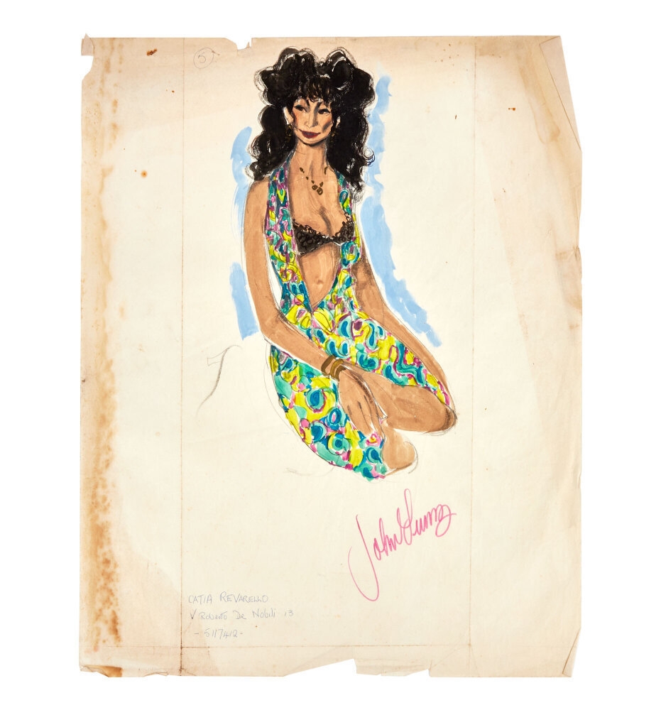 Artwork by John Furniss, The Kremlin Letter | John Furniss Original Costume Designs (B), , , An assortment of nineteen original costume sketches designed by John Furniss for The Kremlin Letter (Twentieth Century Fox, 1970), Made of charcoal