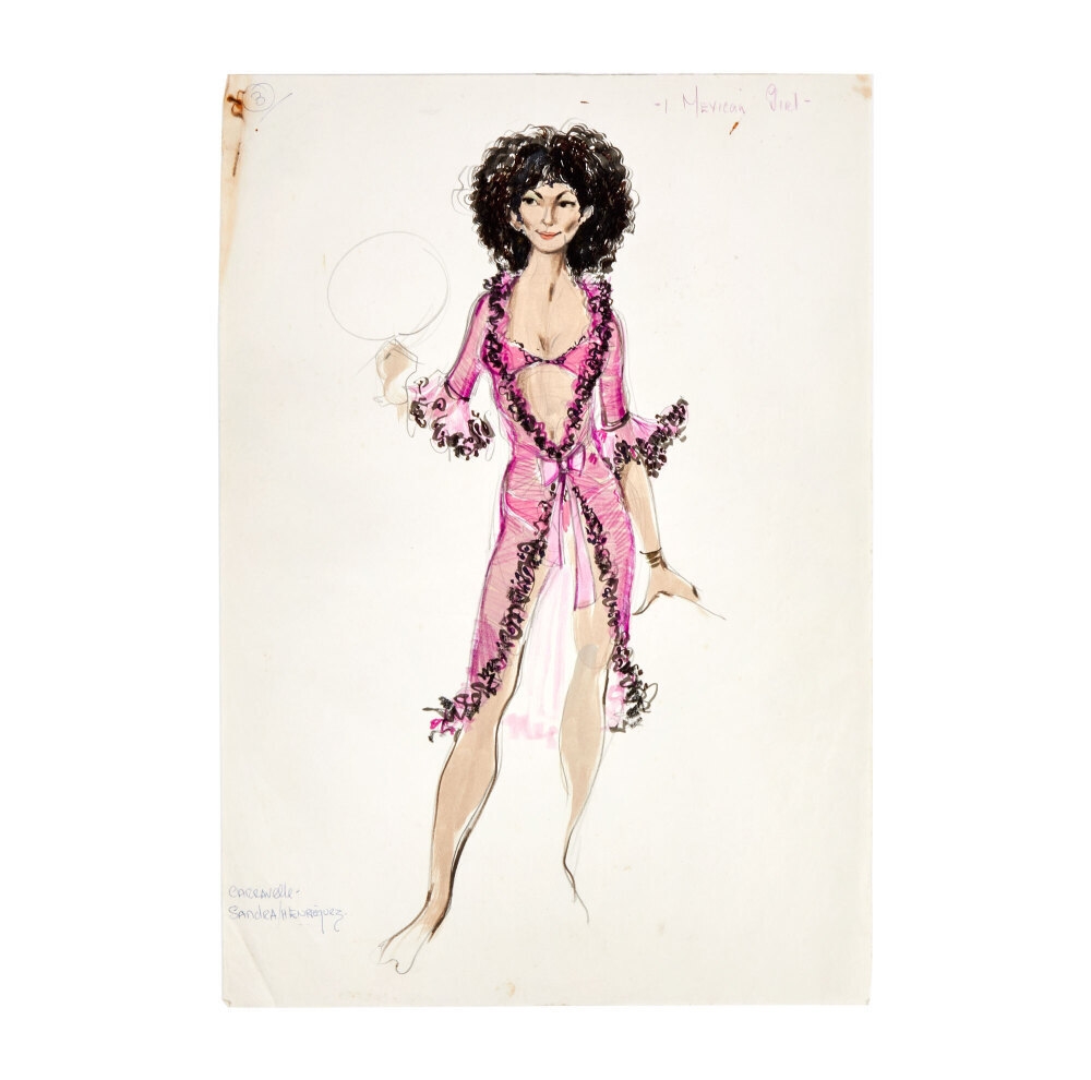 Artwork by John Furniss, The Kremlin Letter | John Furniss Original Costume Designs (B), , , An assortment of nineteen original costume sketches designed by John Furniss for The Kremlin Letter (Twentieth Century Fox, 1970), Made of charcoal