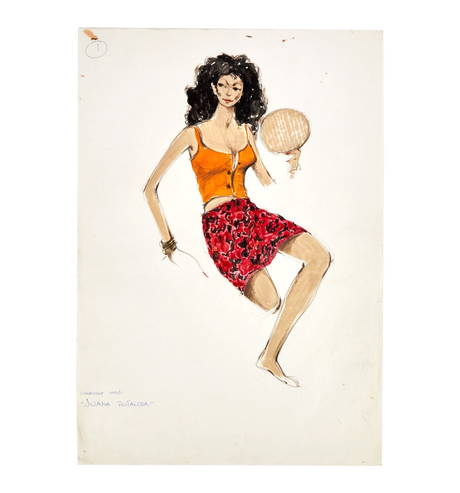 Artwork by John Furniss, The Kremlin Letter | John Furniss Original Costume Designs (B), , , An assortment of nineteen original costume sketches designed by John Furniss for The Kremlin Letter (Twentieth Century Fox, 1970), Made of charcoal