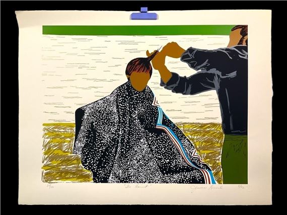 The Haircut", Screen Print on Paper