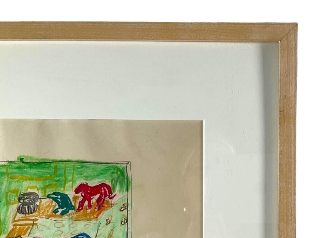 Artwork by Jessica Lenard, Horse, Frog & Leopard Skin Ashtrays, J. Lenard, Made of Mixed media on paper