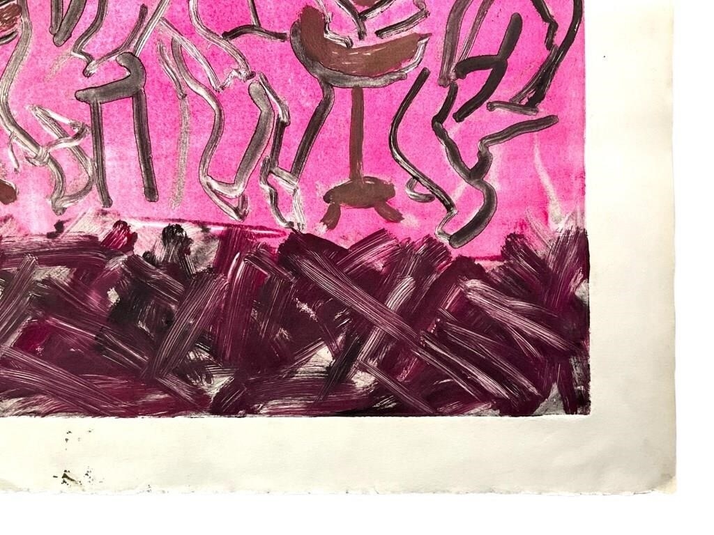 Artwork by Jessica Lenard, At The Cafe, Jessica Lenard, Made of mixed media on pressed paper