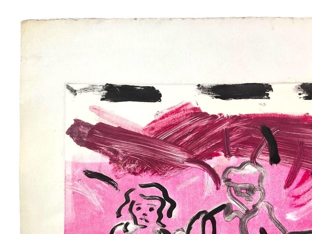 Artwork by Jessica Lenard, At The Cafe, Jessica Lenard, Made of mixed media on pressed paper