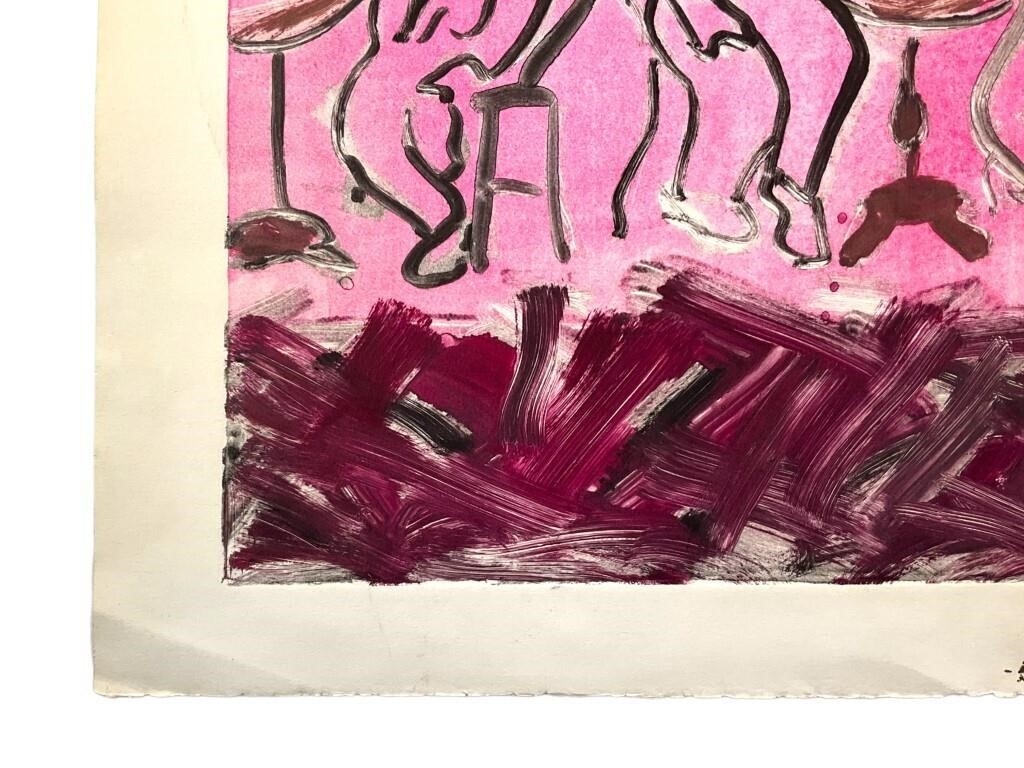 Artwork by Jessica Lenard, At The Cafe, Jessica Lenard, Made of mixed media on pressed paper