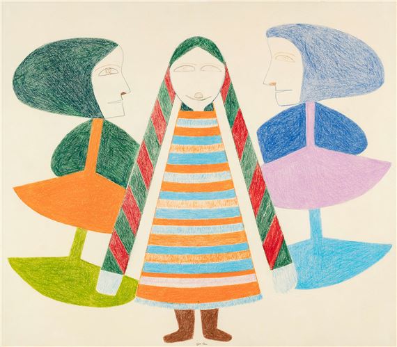 Women with Ulus by Jessie Oonark, circa 1978