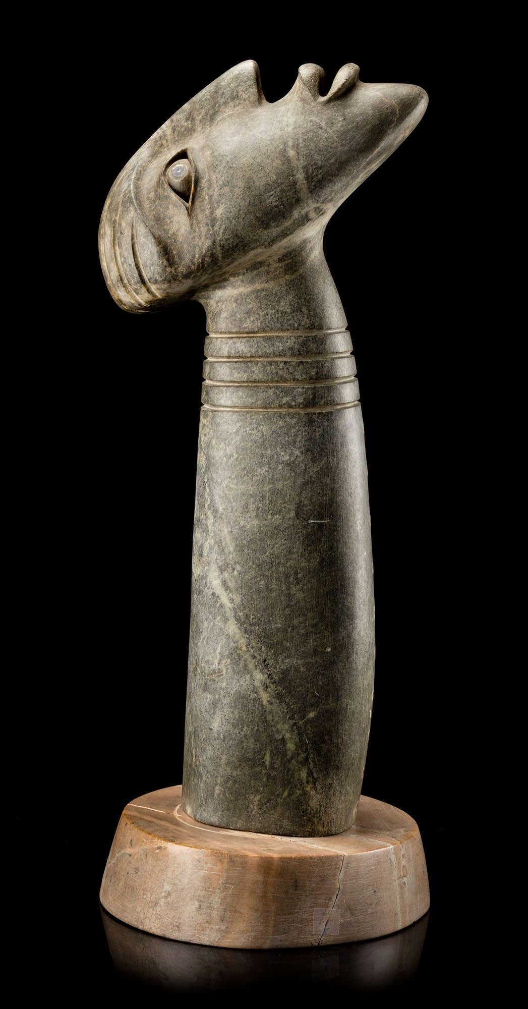 David Ruben Piqtoukun | Monumental Head Emerging from Stone (1997 ...