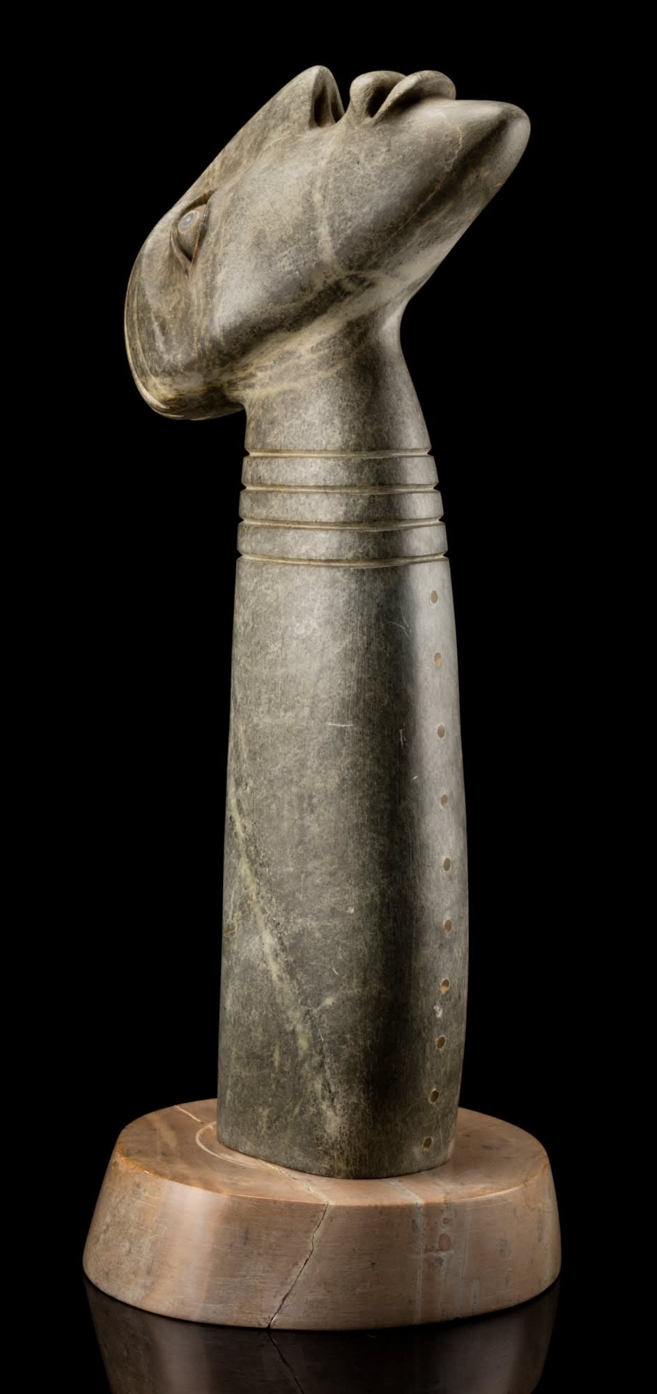 David Ruben Piqtoukun | Monumental Head Emerging from Stone (1997 ...
