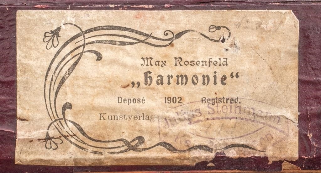 Max Rosenfeld | German Secessionist Frame and Harmonie Print (1902 ...