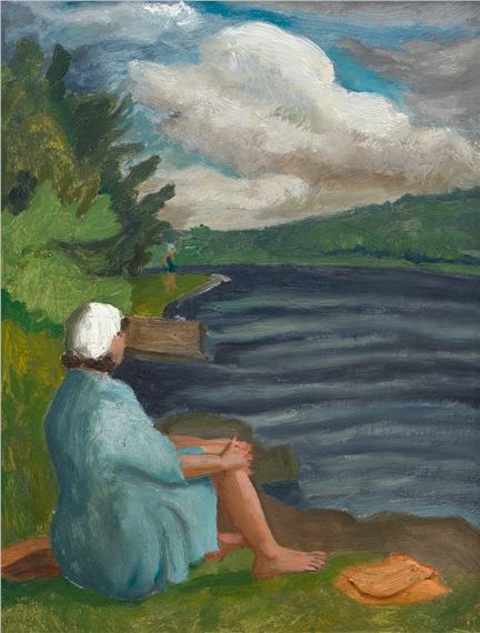 Portrait de femme au lac Massawippi by Philip Henry Surrey, circa 1940