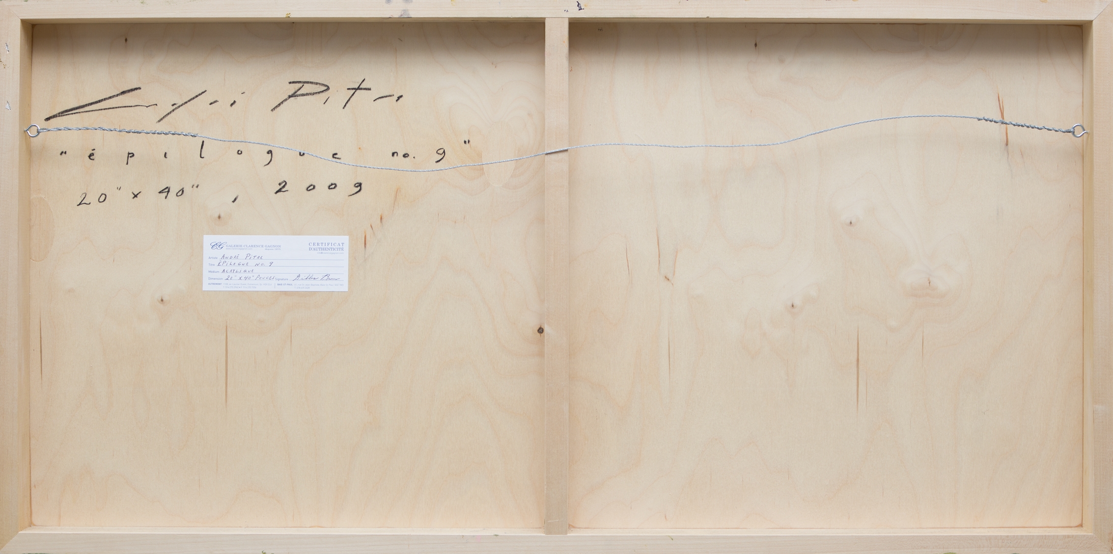 André Pitre | Épilogue nº 9 (2009) | MutualArt