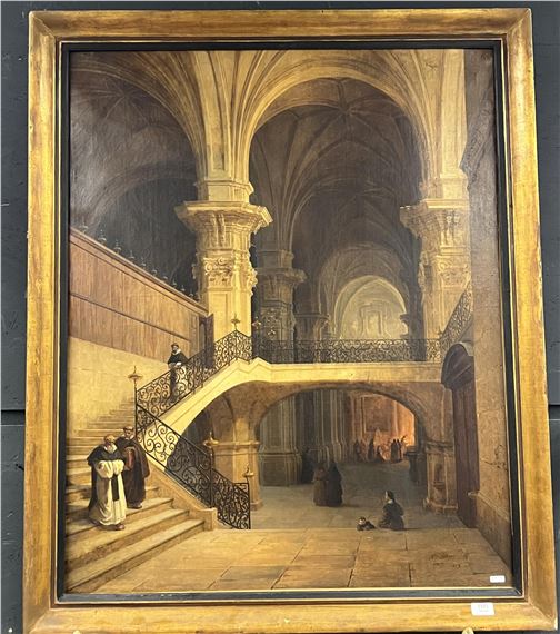 Hippolyte Victor Valentin Sébron | Intérieur de cathédrale animé ...