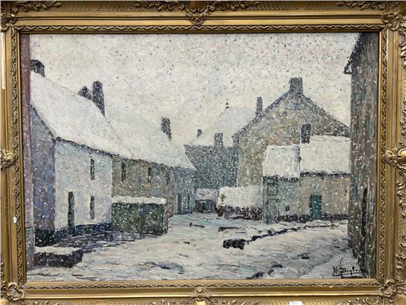 Rue de Gerpinnes enneigée by Henri Deglume