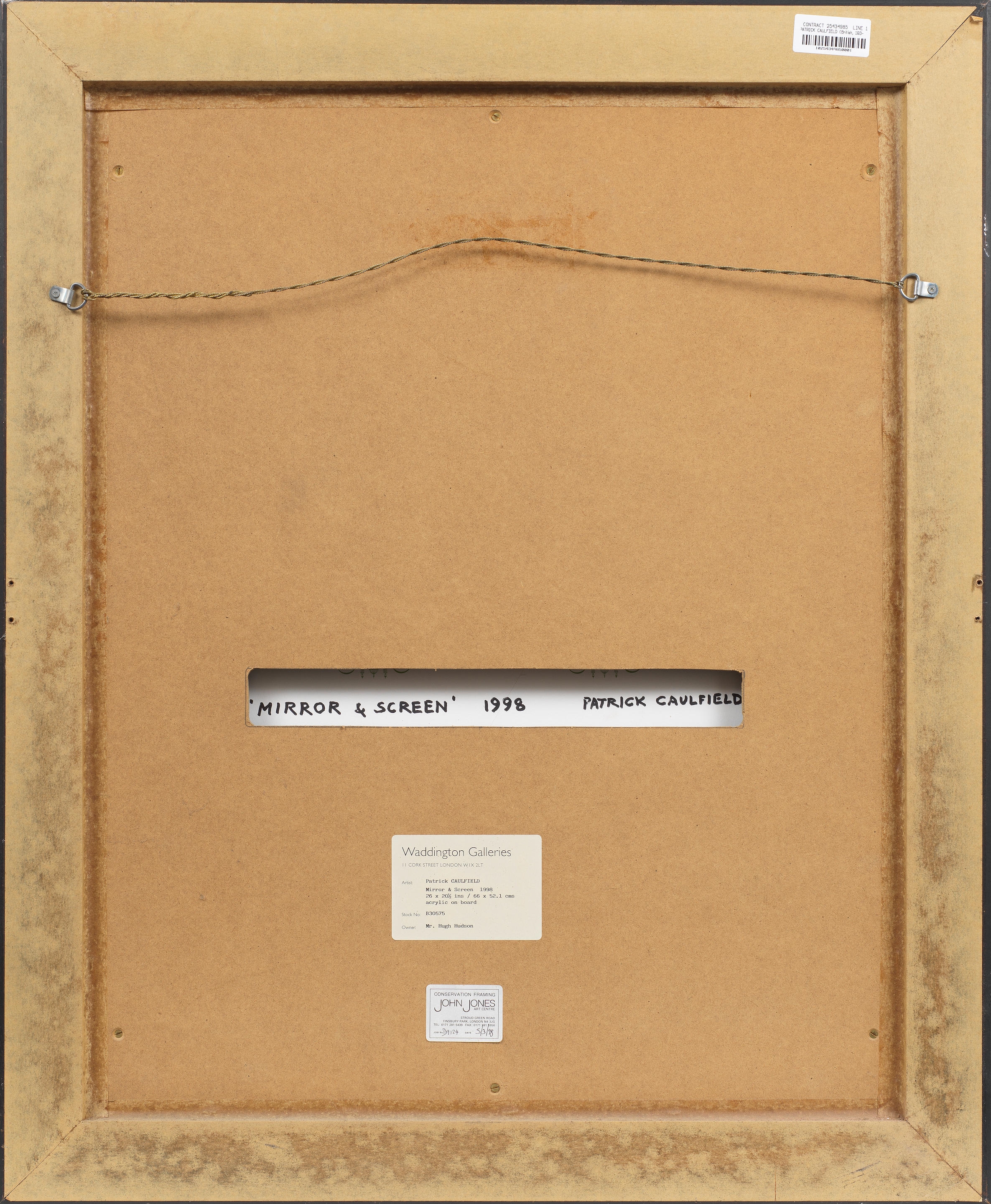 Artwork by Patrick Caulfield, Mirror & Screen, Made of acrylic on board in relief