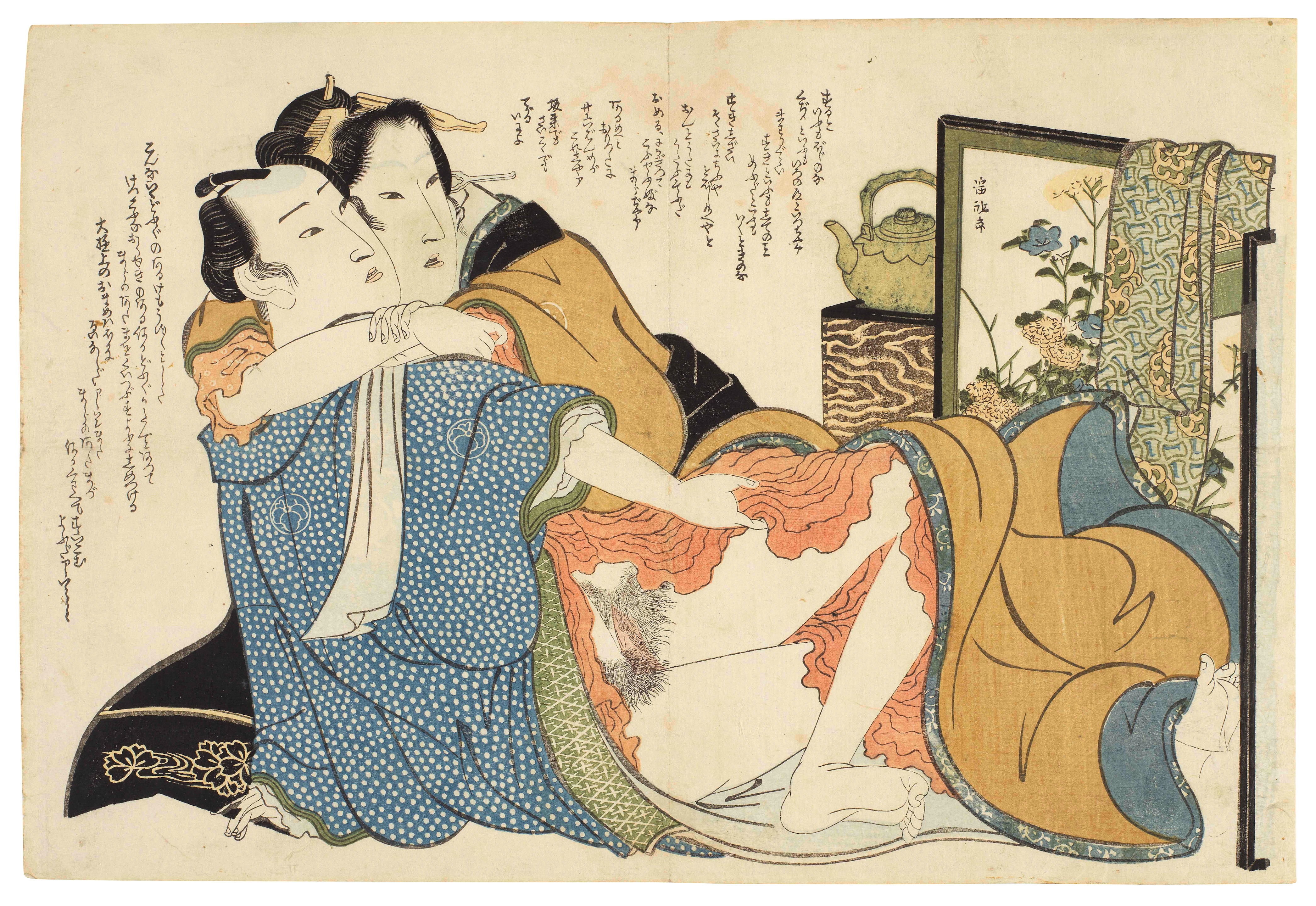 Katsushika Hokusai | Two oban yoko-e shunga prints ,the second, an oban ...
