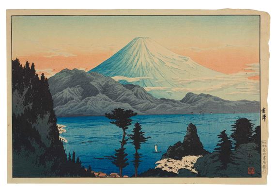 Mount Fuji viewed from Kurasawa by Takahashi Shtei, circa 1930