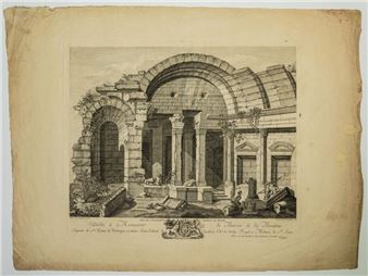 GARD. NIMES. &quot;View of the interior of the TEMPLE DE DIANE - V. Guerin