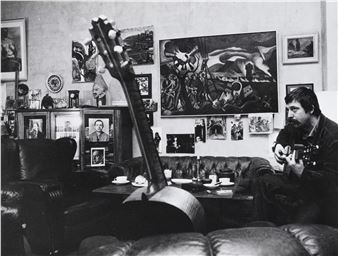 Wolf Biermann mit Gitarre - Candid Lang