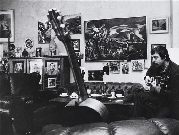 Wolf Biermann mit Gitarre - Candid Lang