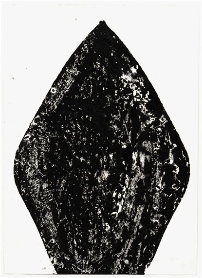 Blattform in Schwarz