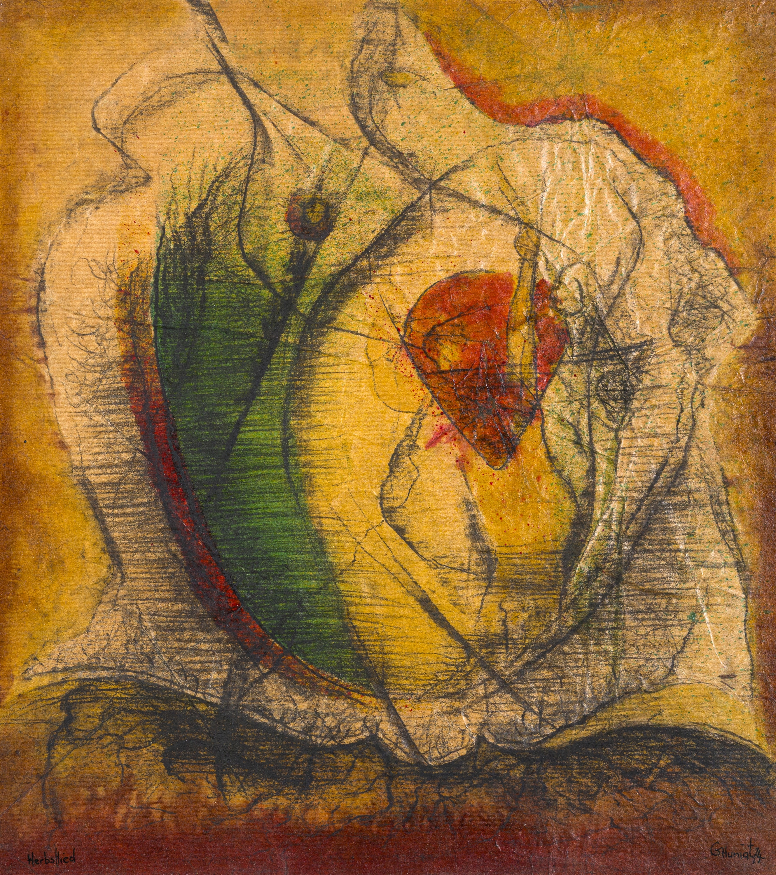 Artwork by Günther Huniat, Der Winter kommt, Made of Mixed media