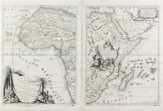 Vincezo Maria Coronelli | Coronelli Map of the Continent of Africa ...