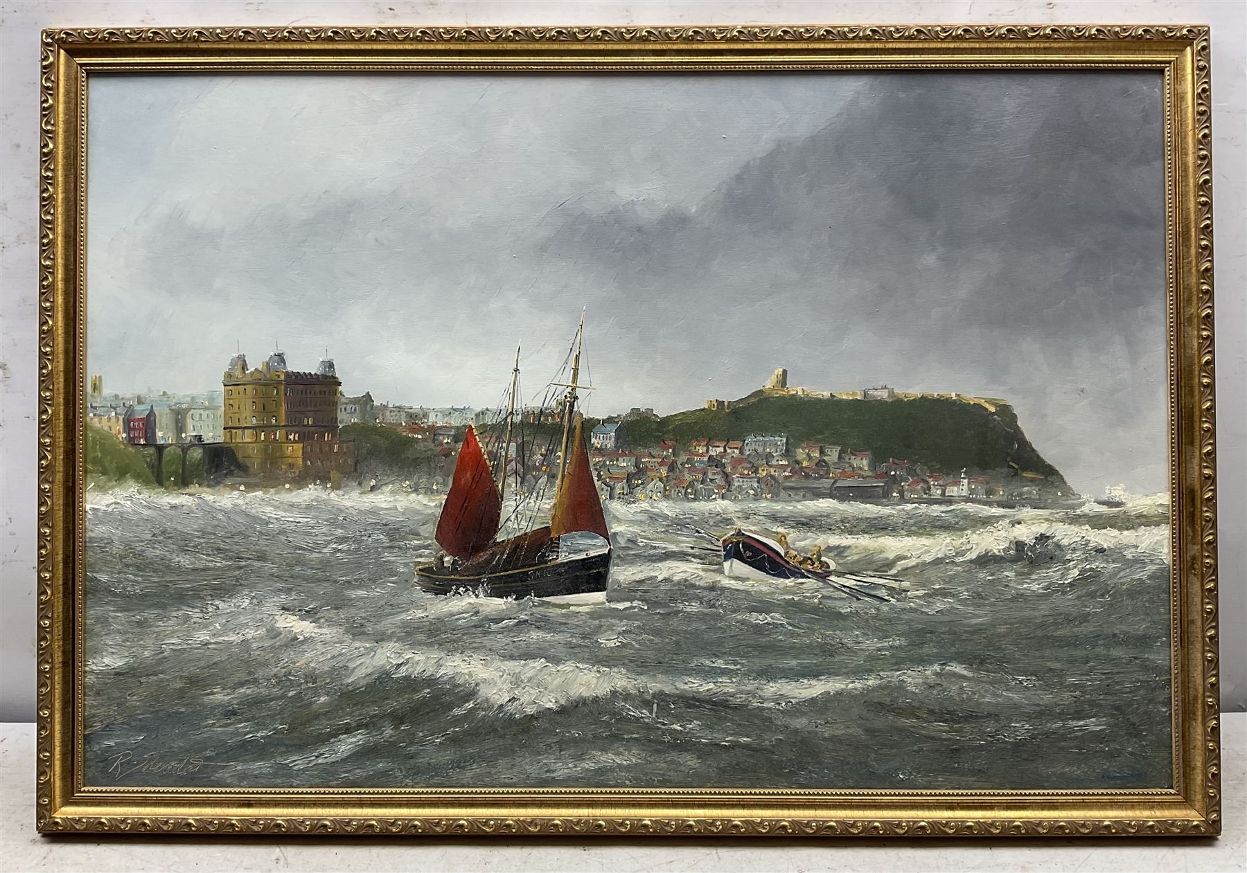 Robert Sheader | Lifeboat off Scarborough | MutualArt