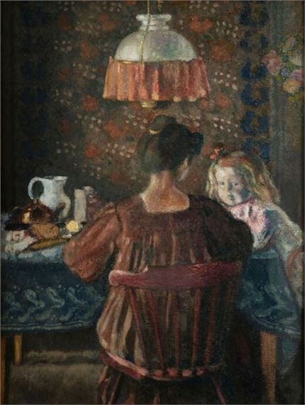 Lunch - studies of bouquets  on double-sided cardboard