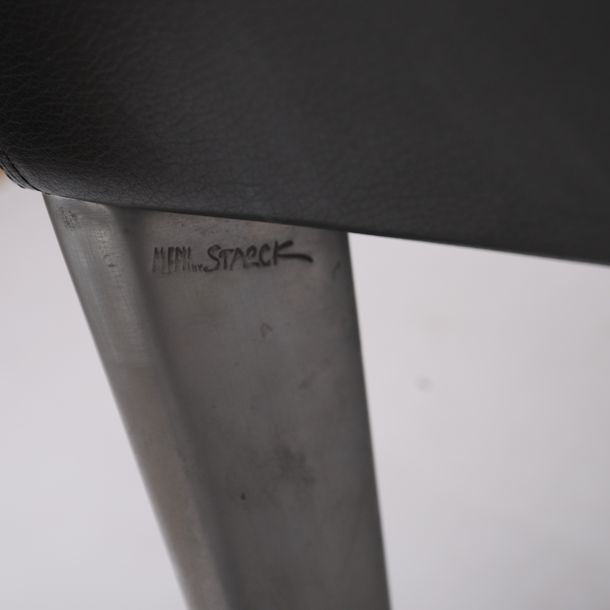 Artwork by Jack Lang, JACK LANG" ARMCHAIR Armchairs with seats, Made of black leather