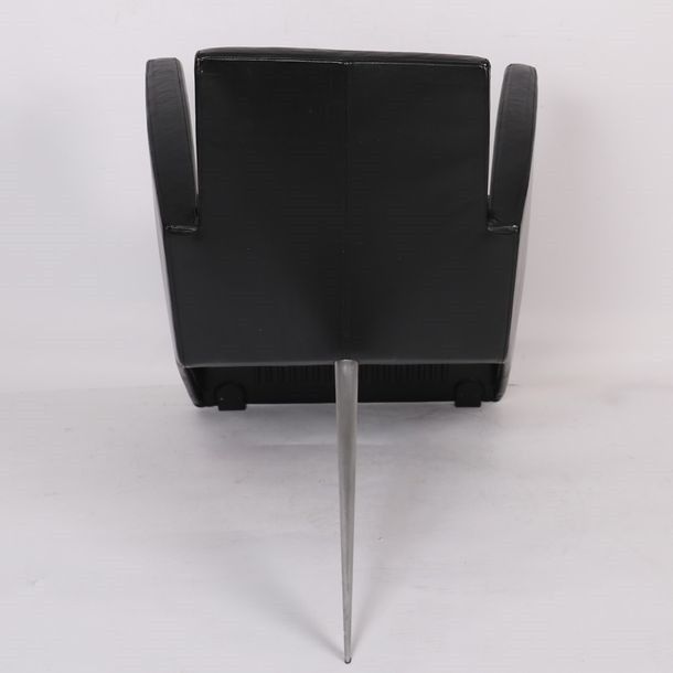 Artwork by Jack Lang, JACK LANG" ARMCHAIR Armchairs with seats, Made of black leather