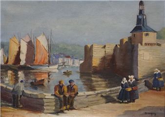 Quai de port animé - Pol Lagien