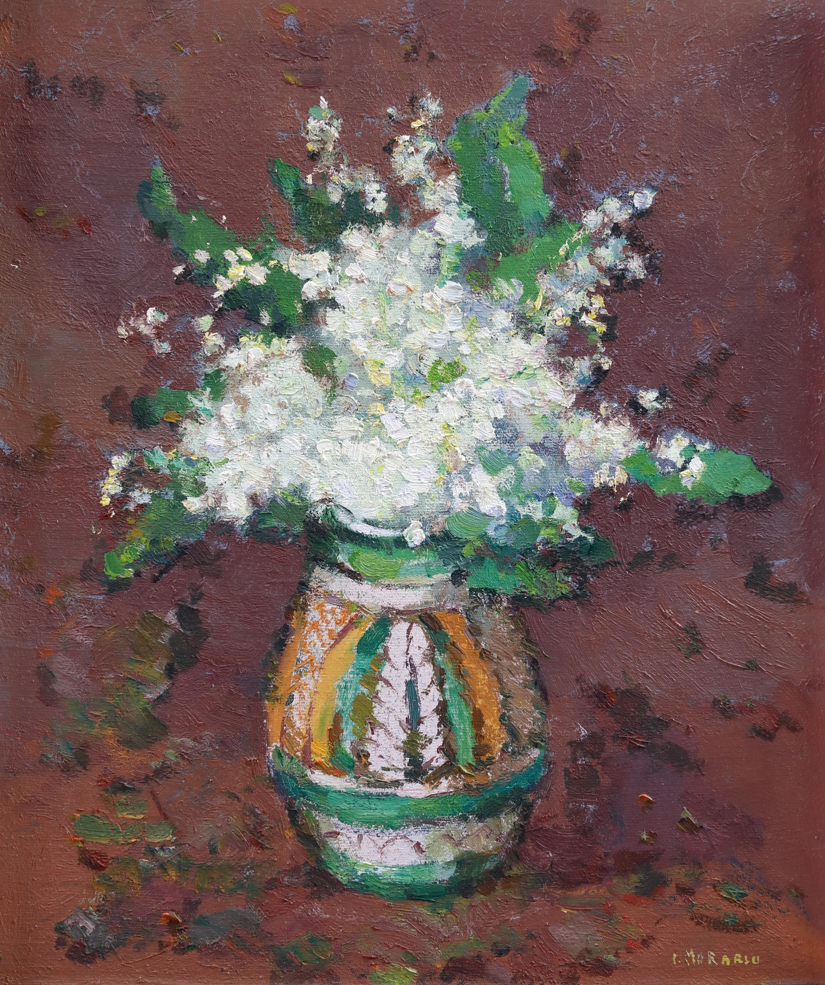 Artwork by Ion Murariu, Jug with Lily of the Valley, Made of oil on canvas