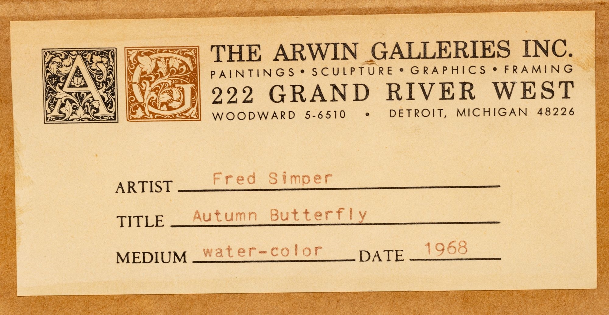 Frederick Simper | Autumn Butterfly And Winter Birds | MutualArt