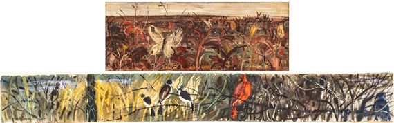 Frederick Simper | Autumn Butterfly And Winter Birds | MutualArt