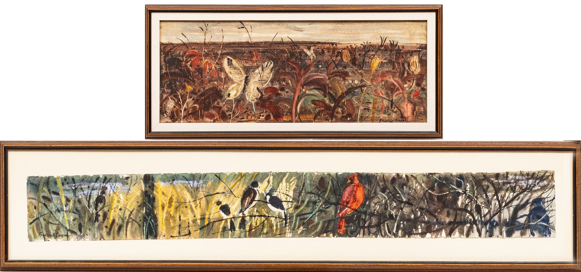 Frederick Simper | Autumn Butterfly And Winter Birds | MutualArt
