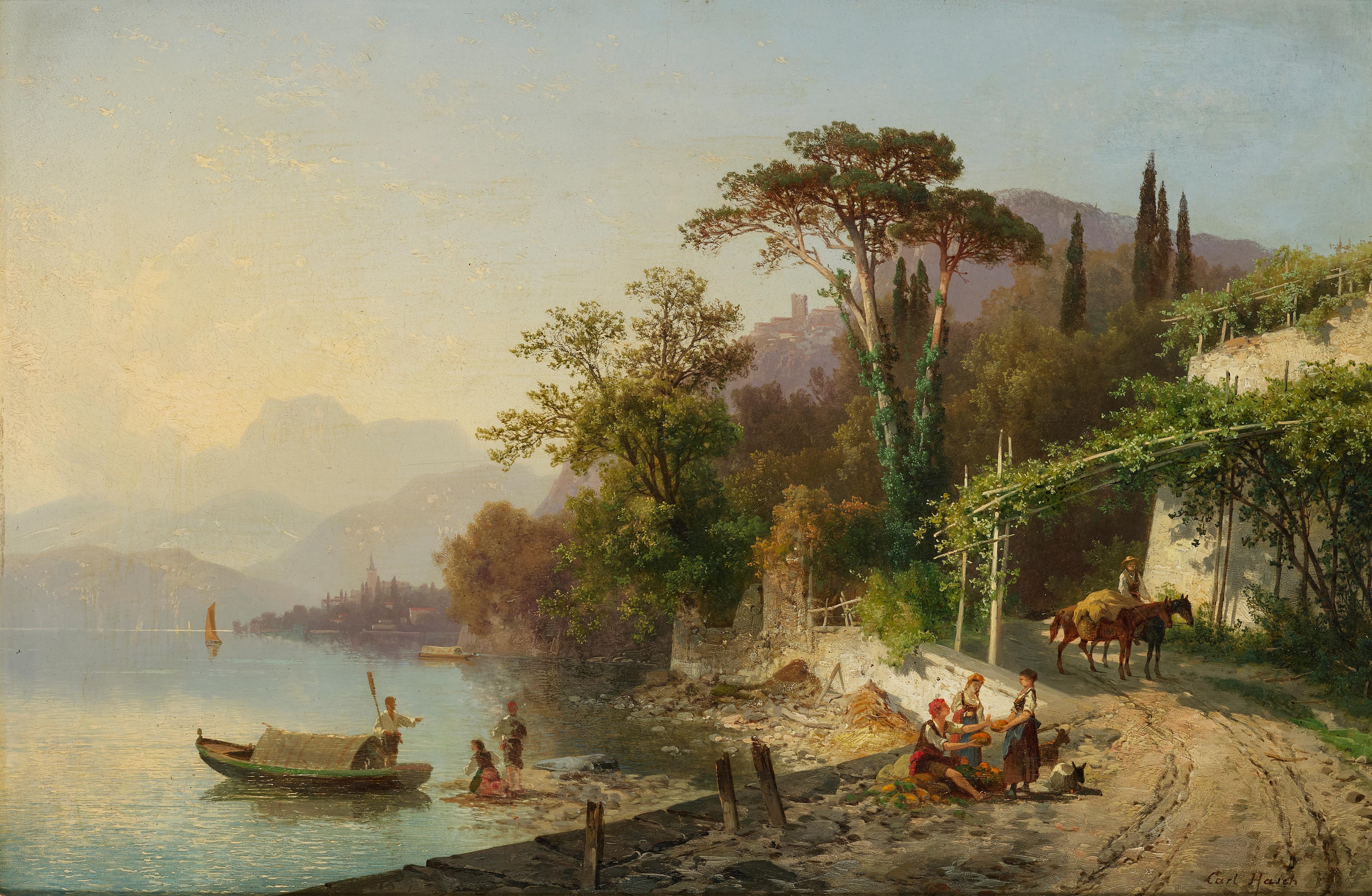 Carl Hasch | Partie am Gardasee | MutualArt
