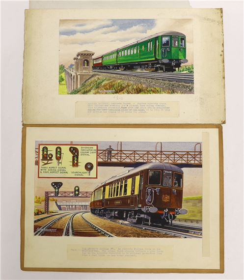 two watercolours by Alan Anderson