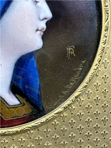 Emile Albert de Mandre | miniature portrait of blue Madonna | MutualArt