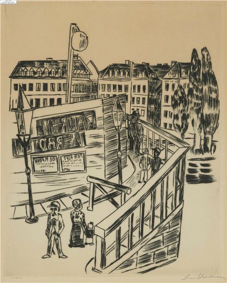 "Holzbrücke" by Max Beckmann, 1922