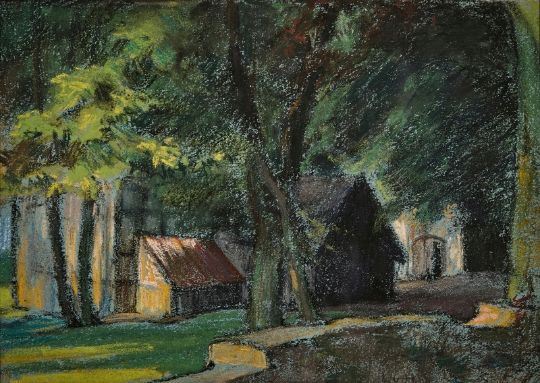 Schattiger Winkel am Bauernhaus by Ludwig von Hofmann, 1945