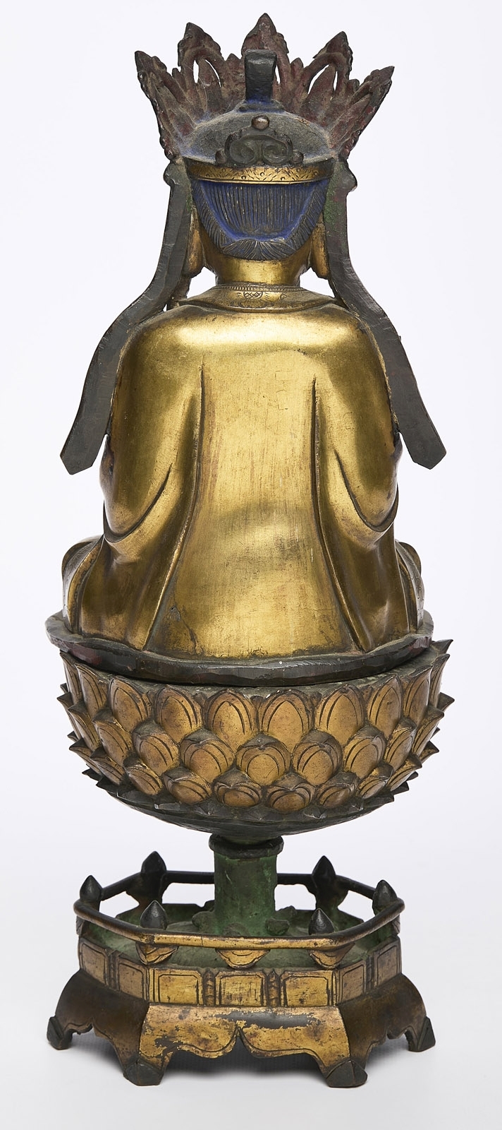 Artwork by Chinese School, 19th Century, Buddha auf Lotossockel, Made of gilt bronze